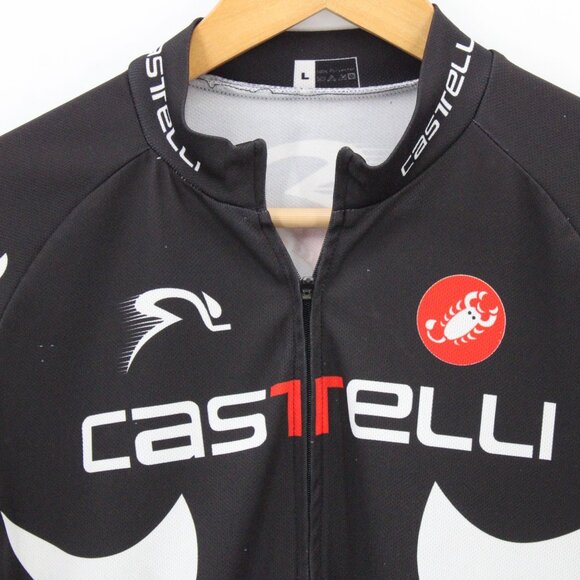 Castelli Cycling Jersey Mens Black Full Zip Short Sleeve Outdoor Size Large L - Picture 5 of 9